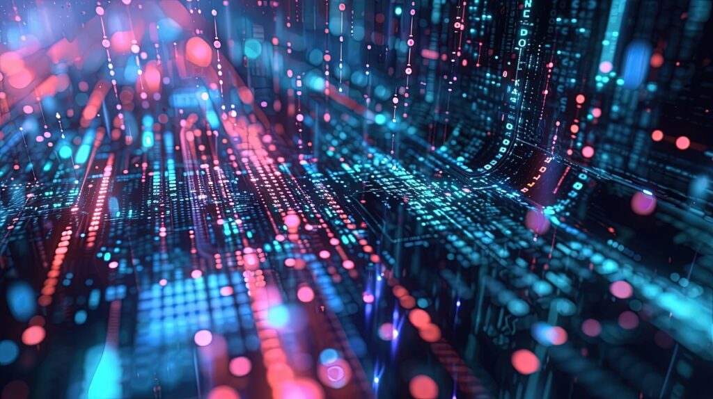 Semi blurred led lights on a panel.